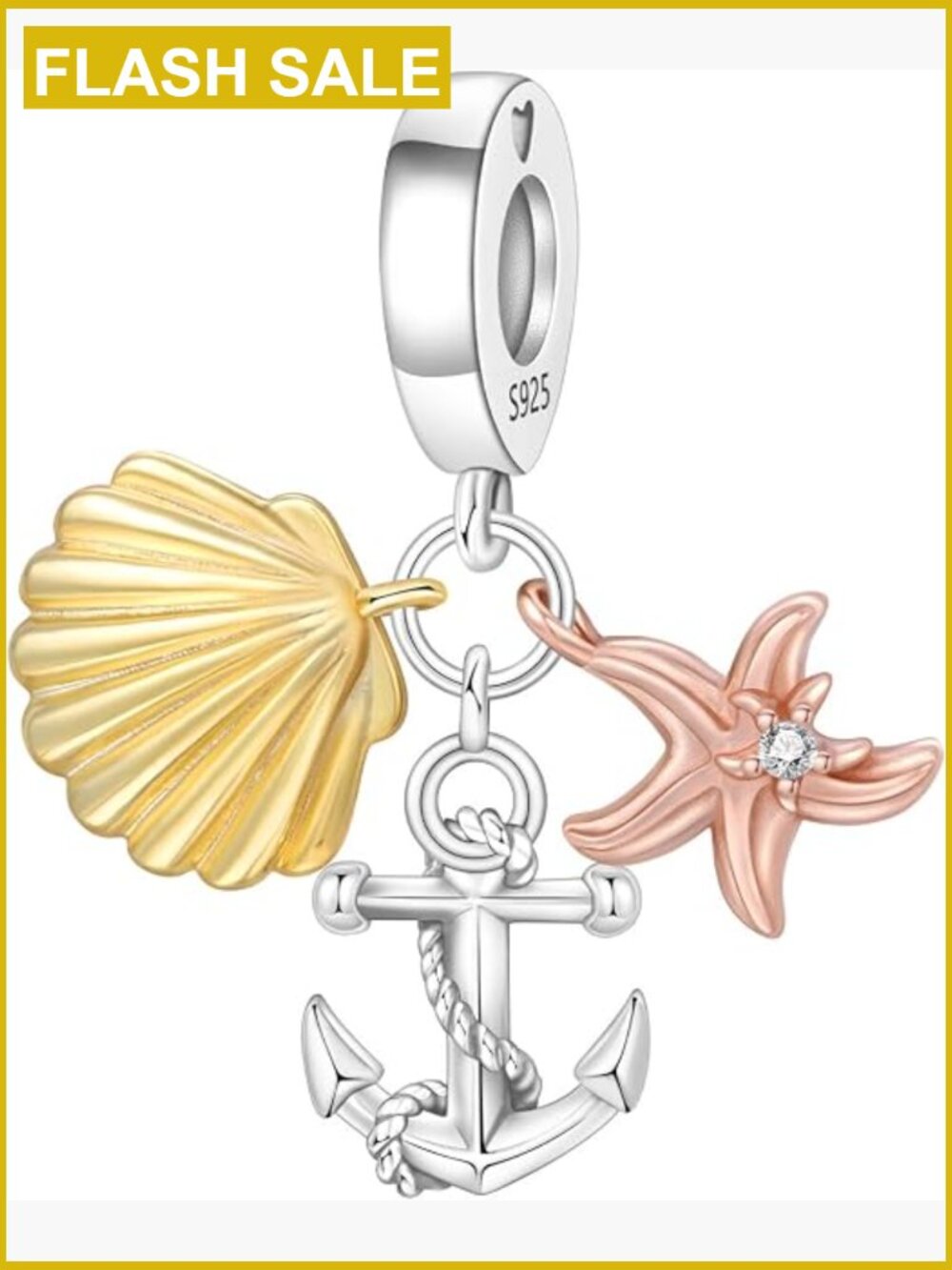 925 Sterling Silver Charm Dangle Bead Pendant for Bracelets